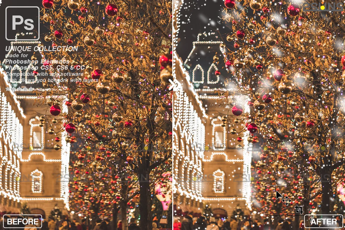 Christmas Photoshop overlay