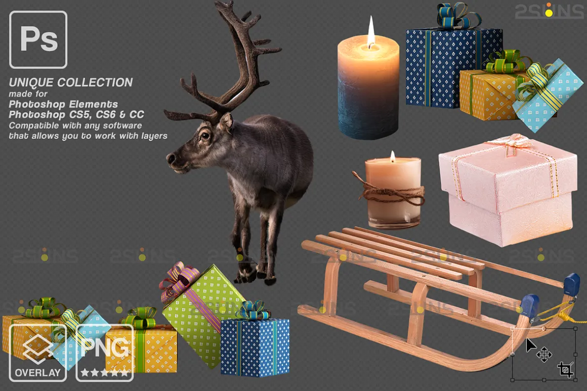 Christmas Photoshop overlay