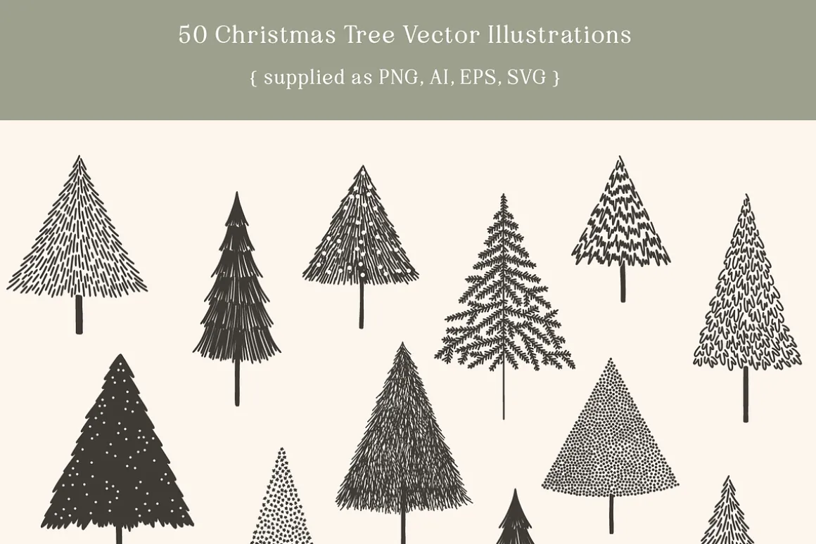 Christmas Trees Vector Illustrations