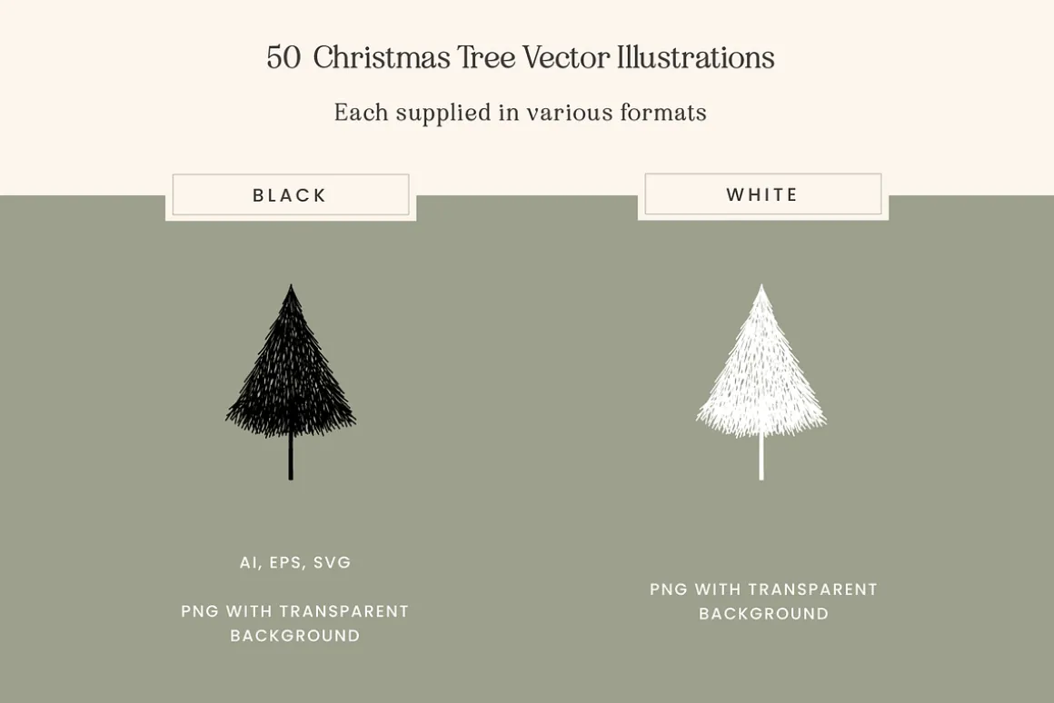 Christmas Trees Vector Illustrations