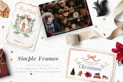 Christmas Watercolor Crest DIY