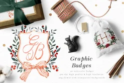 Christmas Watercolor Crest DIY