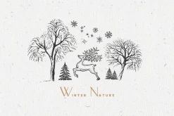 Christmas winter sketches - vector