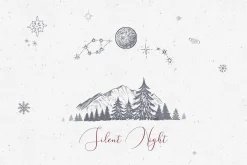 Christmas winter sketches - vector
