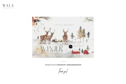 Christmas Wrapped Gifts Mockup