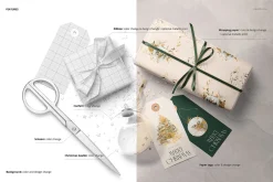 Christmas Wrapped Gifts Mockup
