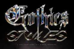 Chrome Text Effects Bundle 02