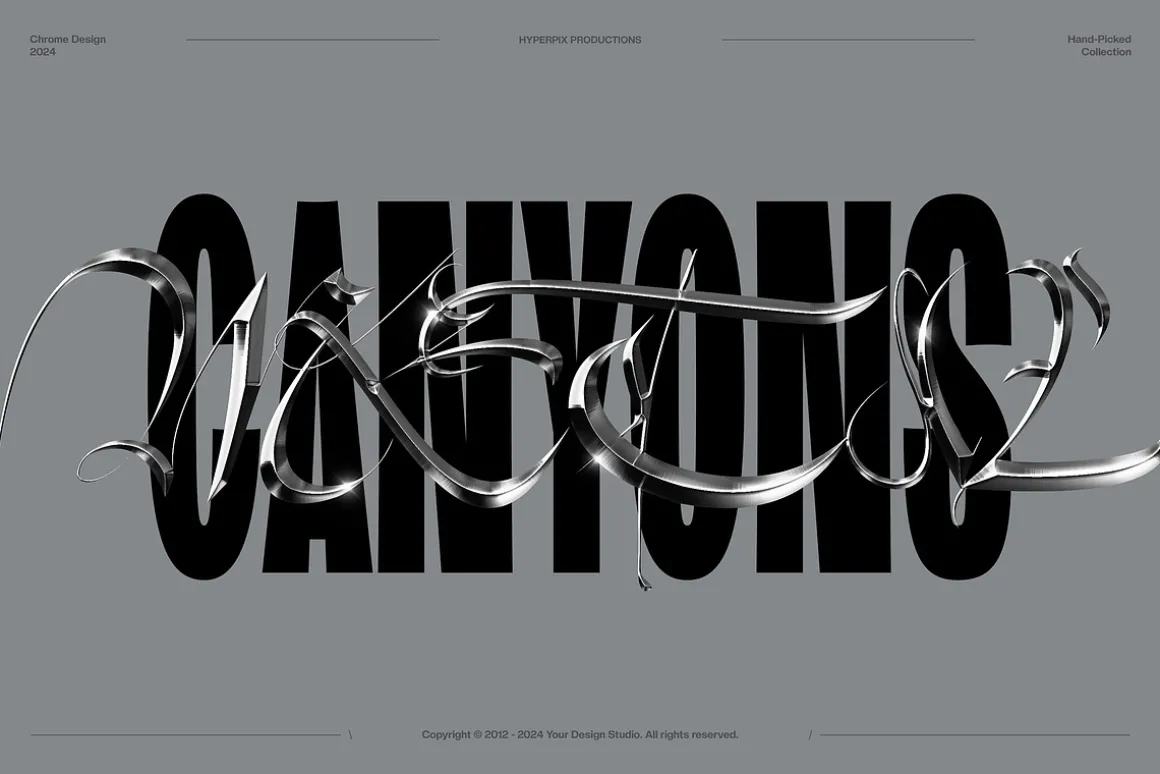 Chrome Text Effects Bundle 02
