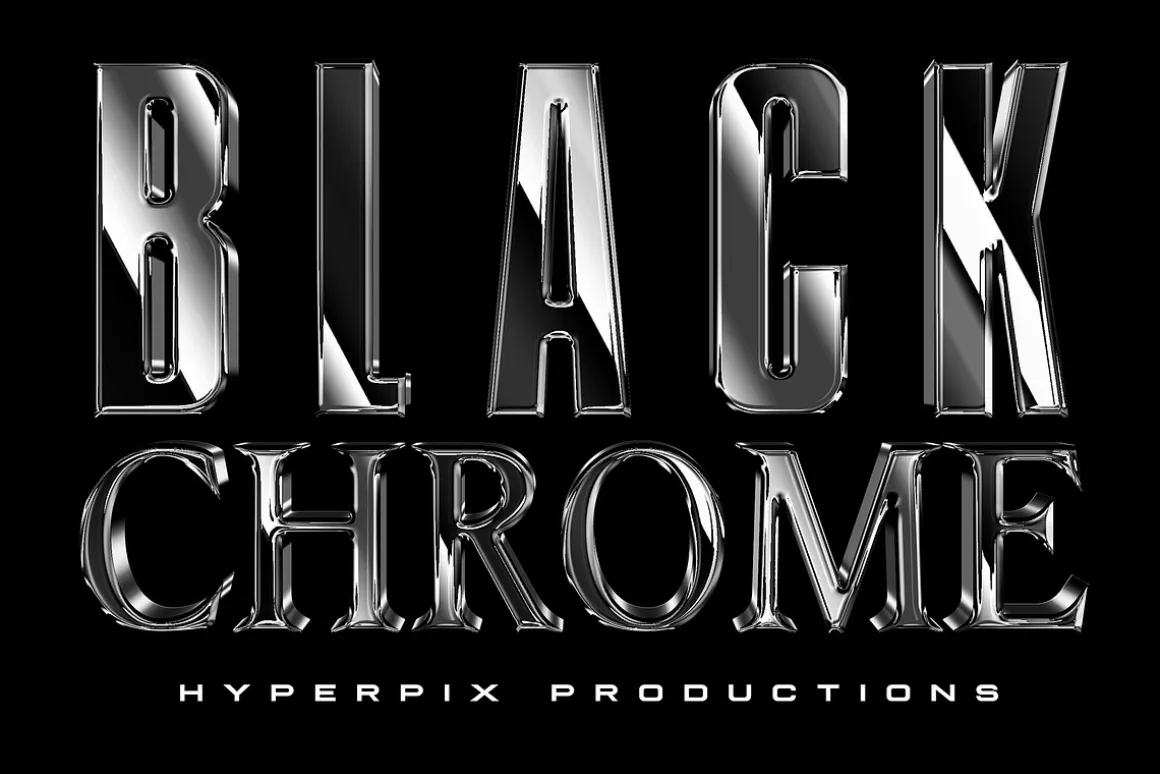 Chrome Text Effects Bundle 02