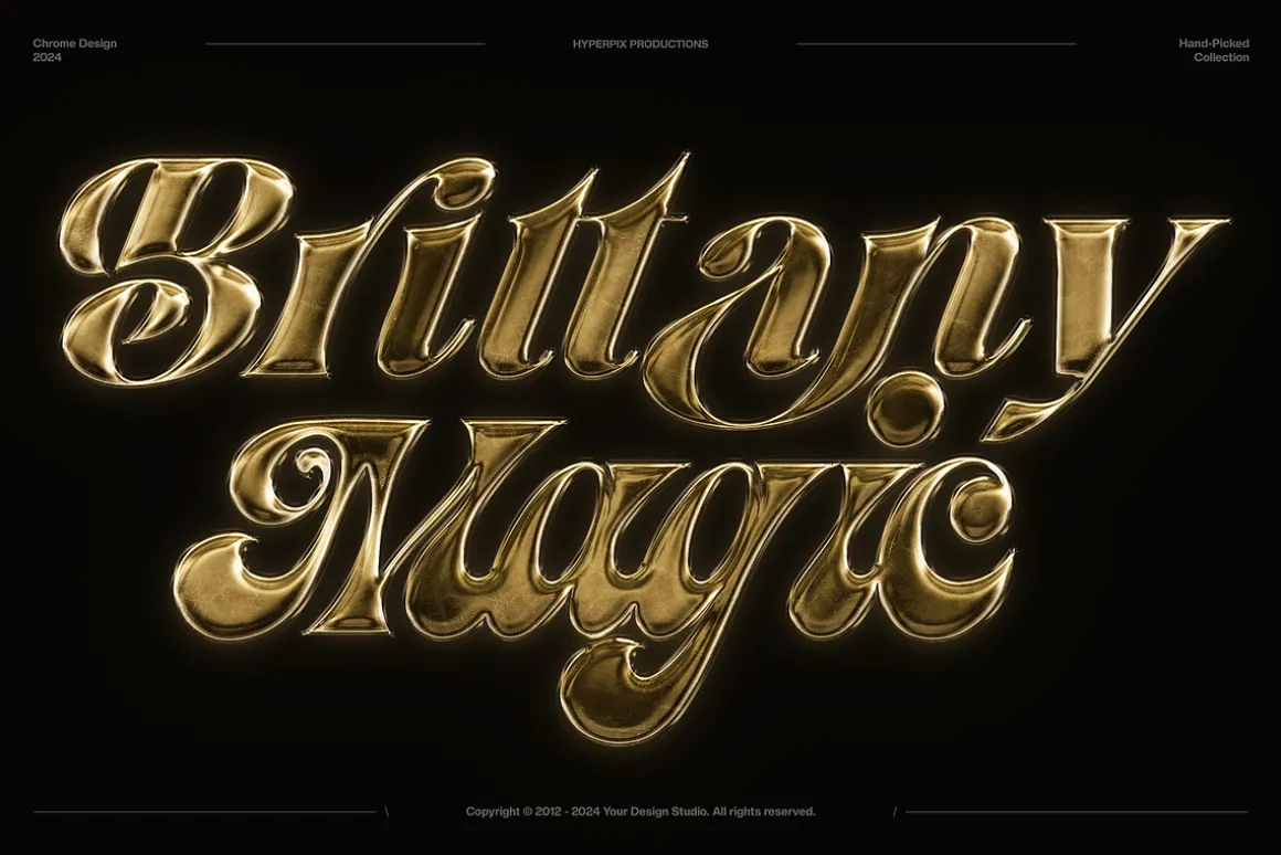 Chrome Text Effects Bundle 02