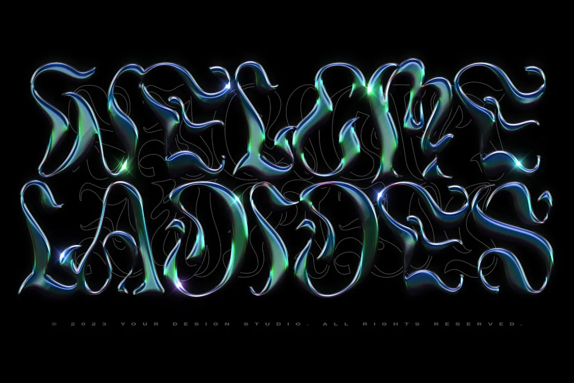 Chrome Text Effects Bundle 02