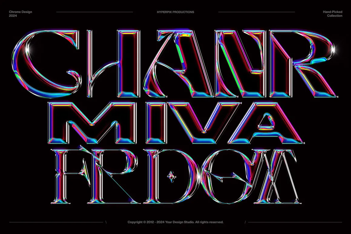 Chrome Text Effects Bundle 02