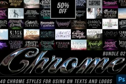 Chrome Text Effects Bundle 02