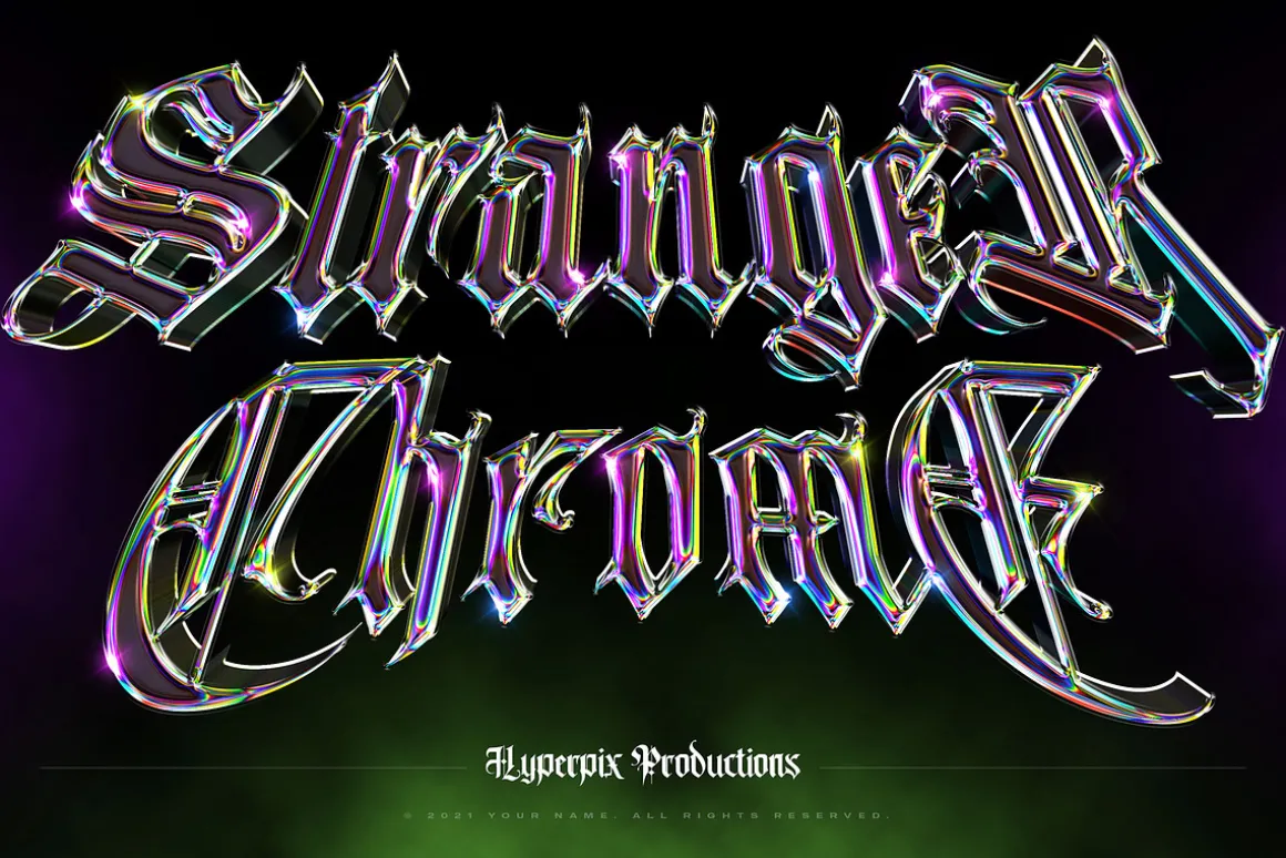 Chrome Text Effects Bundle 02