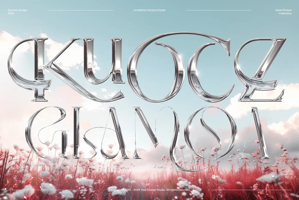 Chrome Text Effects Bundle 02