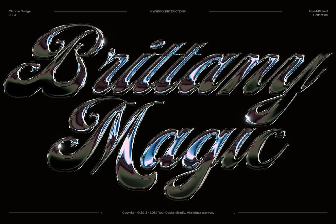 Chrome Text Effects Bundle 02