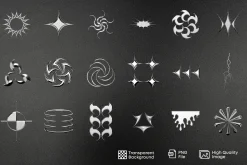 100 Chrome Shapes Images