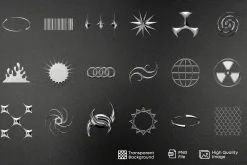 100 Chrome Shapes Images