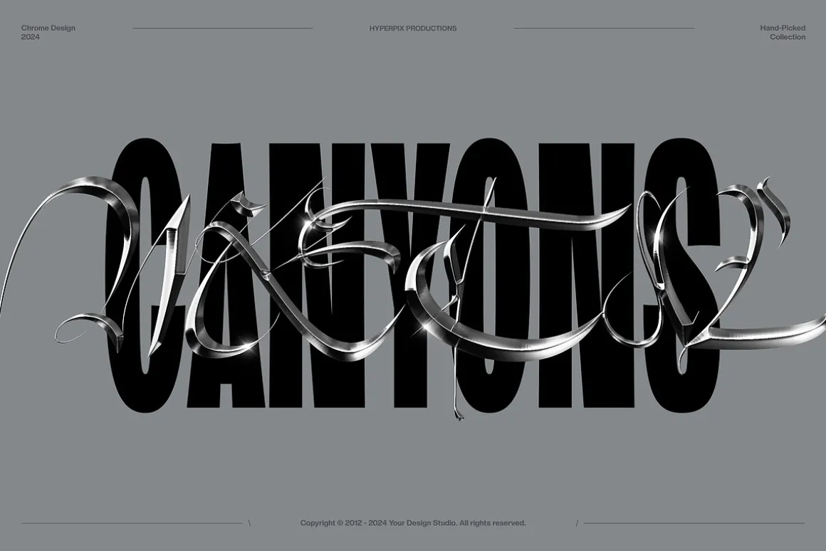 Chrome Text and Logo Styles Vol.8