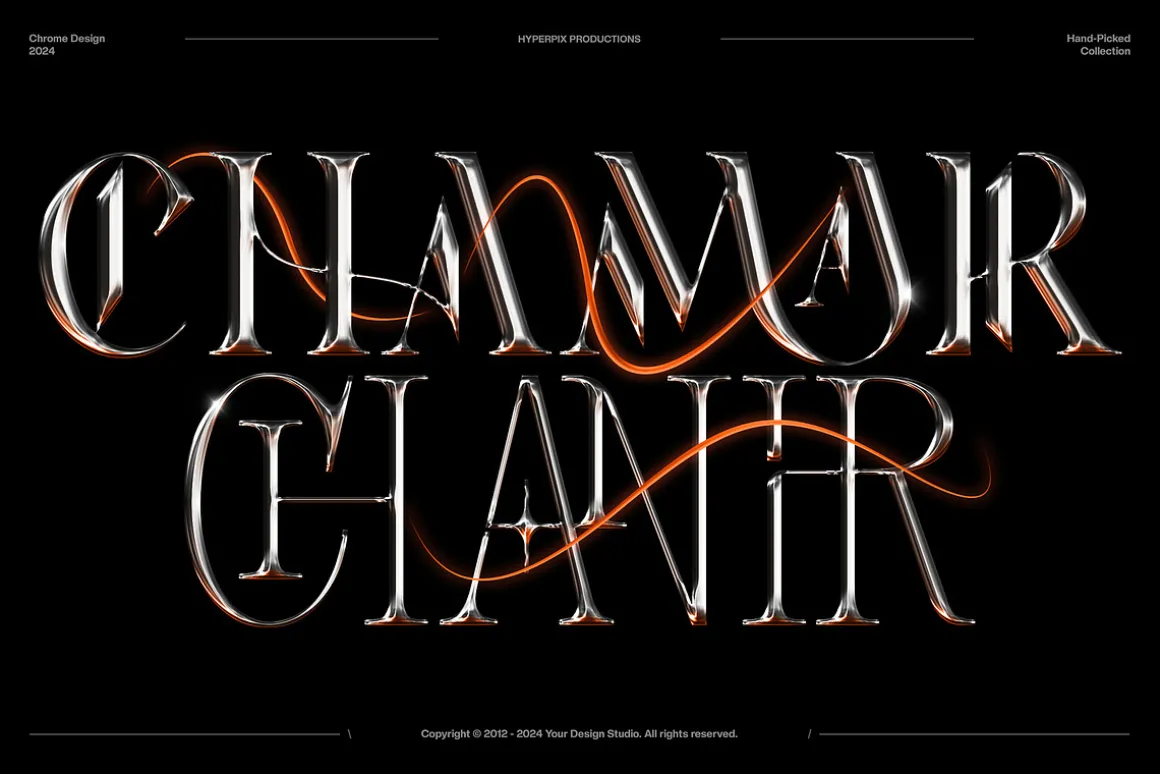 Chrome Text and Logo Styles Vol.8