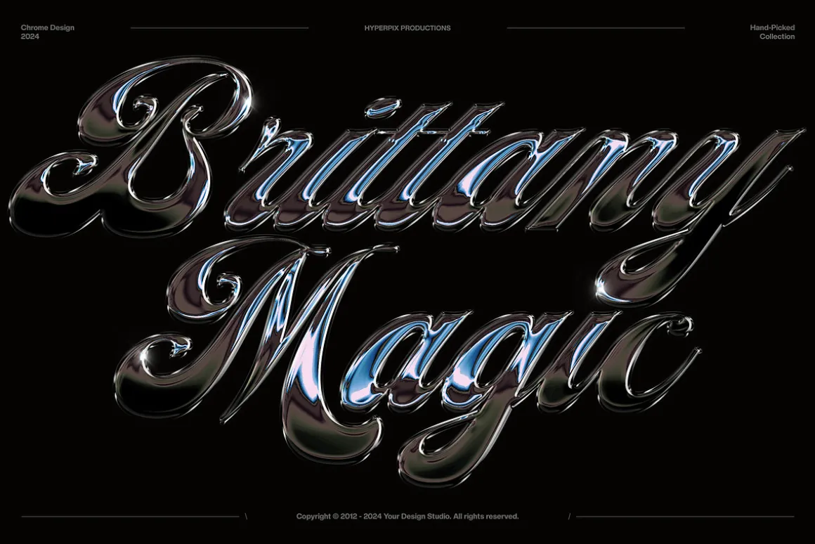 Chrome Text and Logo Styles Vol.8