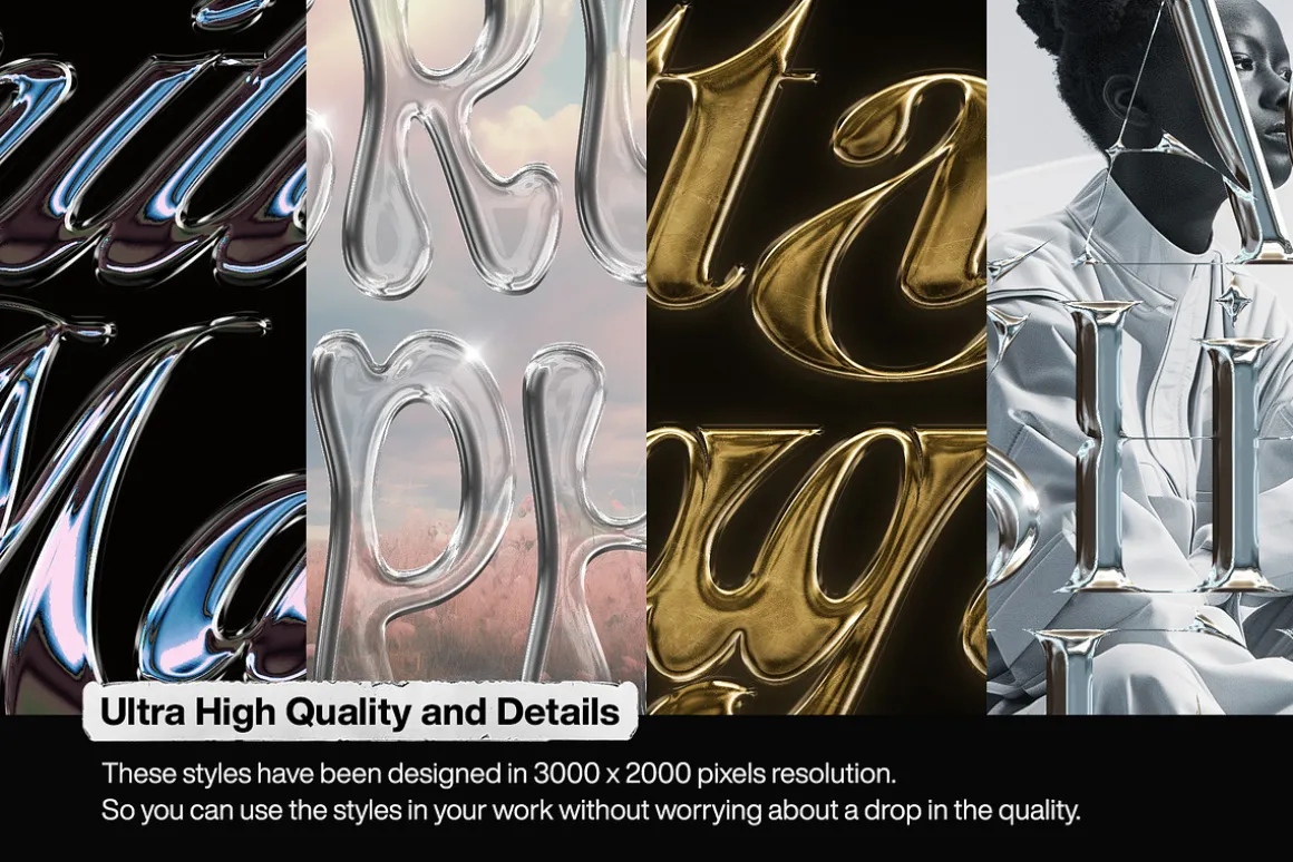 Chrome Text and Logo Styles Vol.8