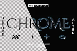 Chrome Text Effect Style