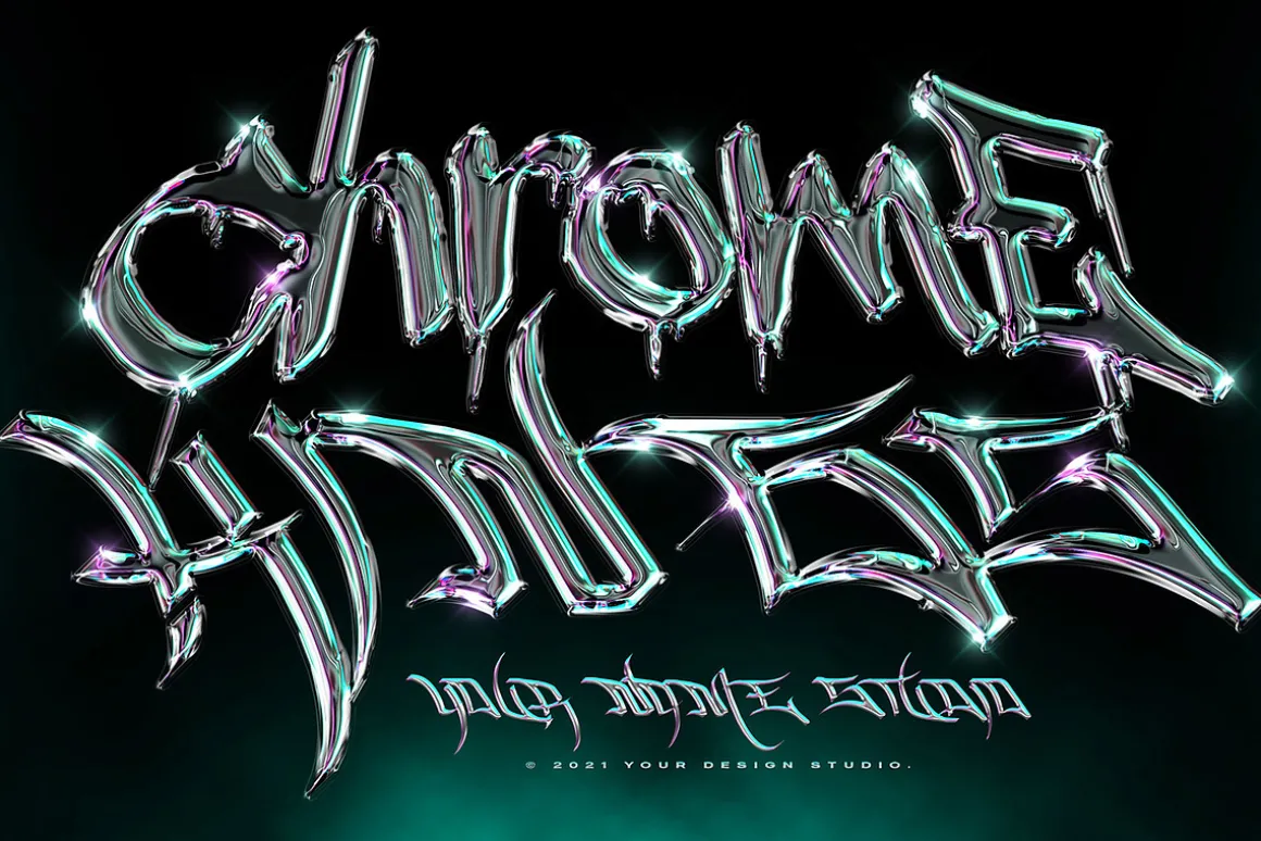 Chrome Text Styles Vol.5