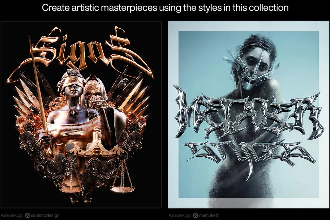 Chrome Text Styles Vol.5