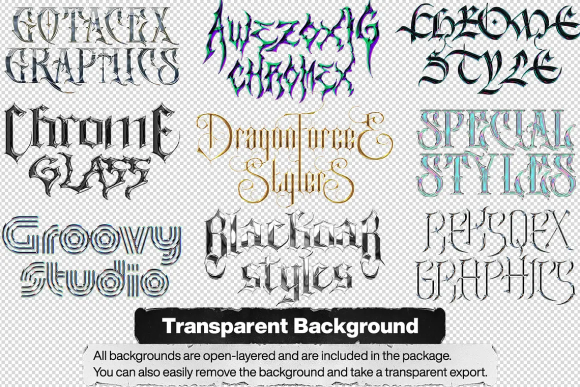 Chrome Text Styles Vol.1