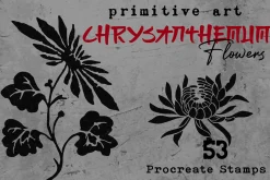 53 Chrysanthemums Stamp Brushes