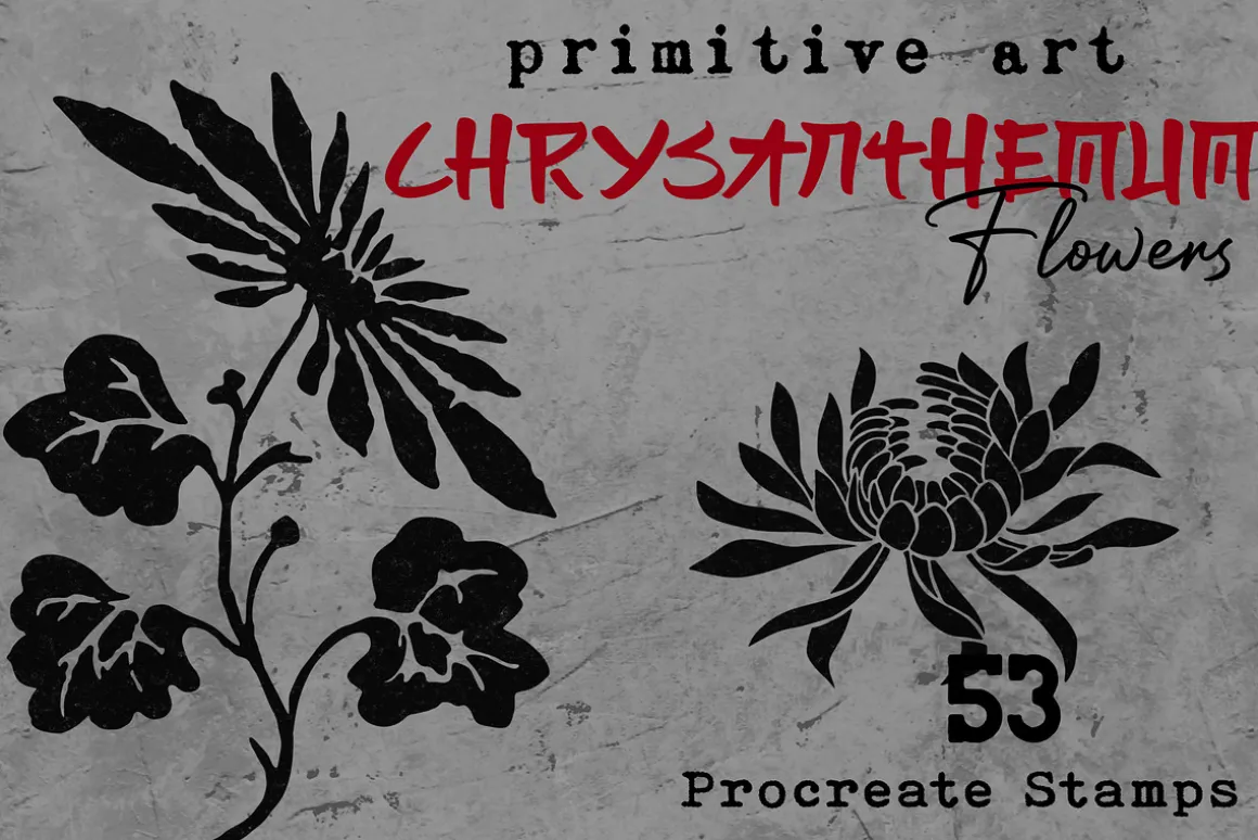 53 Chrysanthemums Stamp Brushes