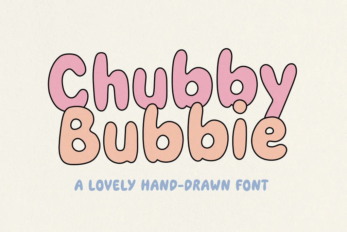 Chubby Bubbie - Bubble Display Font