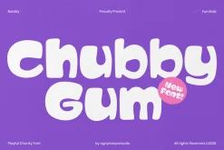 Chubby Gum - A Playful Chunky Font