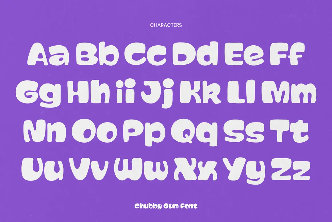 Chubby Gum - A Playful Chunky Font