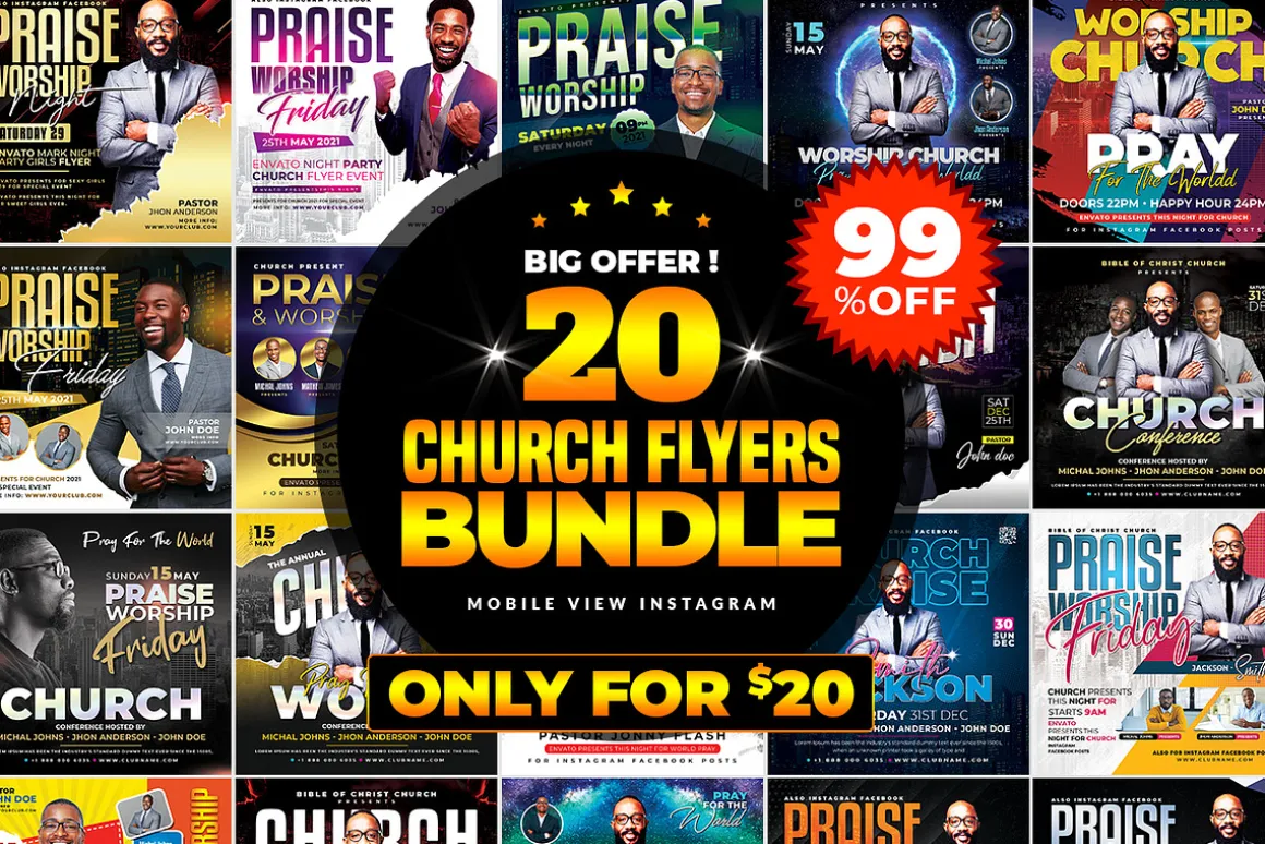 20-Church Flyer Bundle