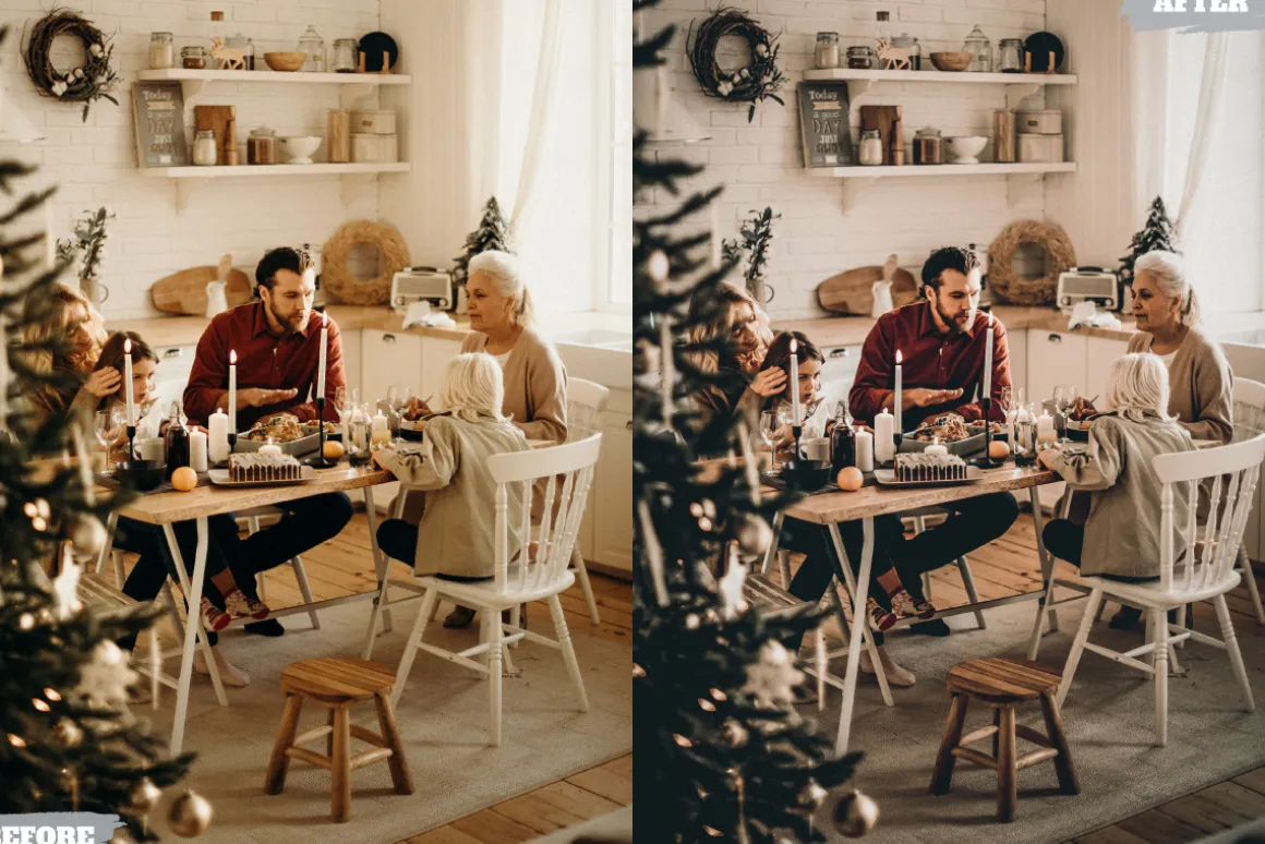 Cinematic Christmas Lightroom Preset