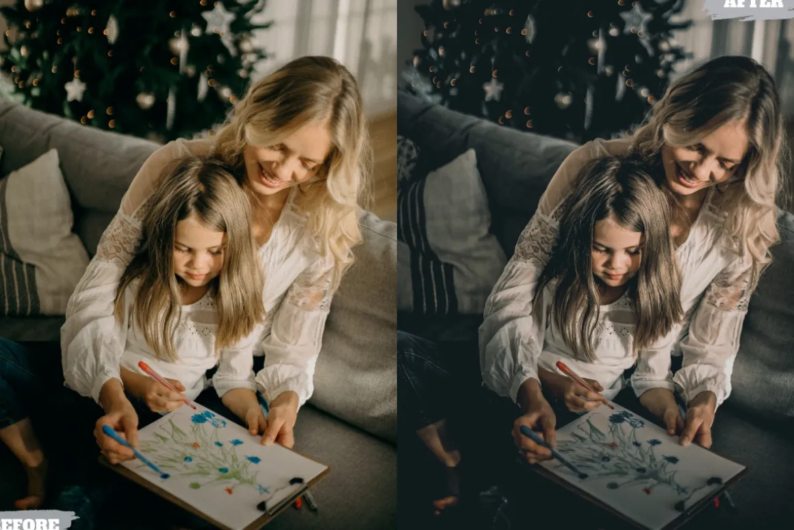 Cinematic Christmas Lightroom Preset