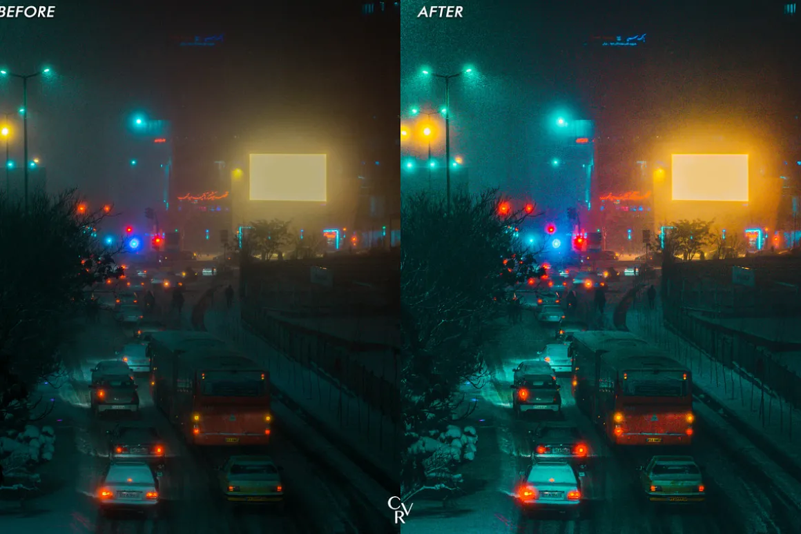 Cinematic Night Lightroom Presets