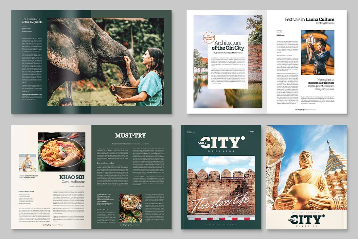 City Travel Tourism Magazine Templat