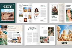 City Travel Tourism Magazine Templat
