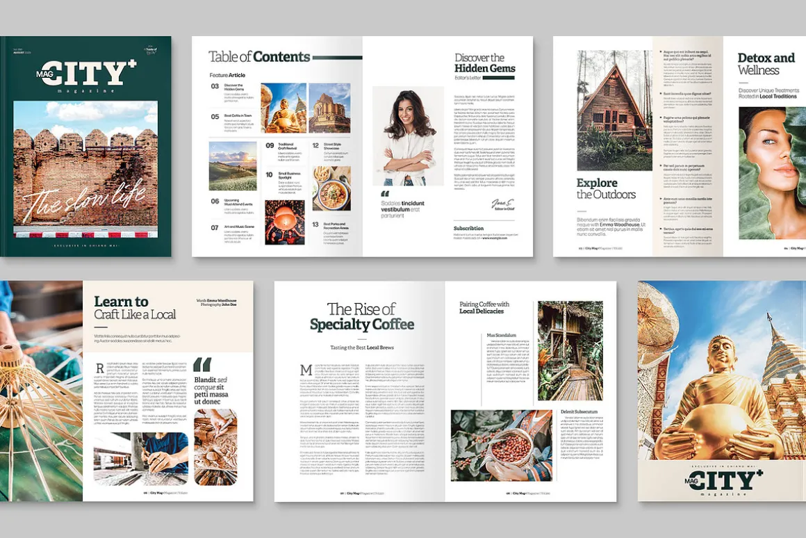 City Travel Tourism Magazine Templat