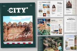 City Travel Tourism Magazine Templat