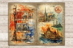 City Stamps Junk Journal Pages