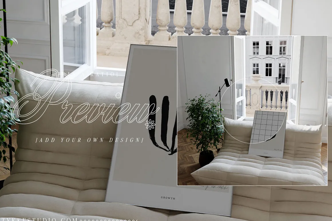 CLARAS ROOM Canvas & Frame Mockup