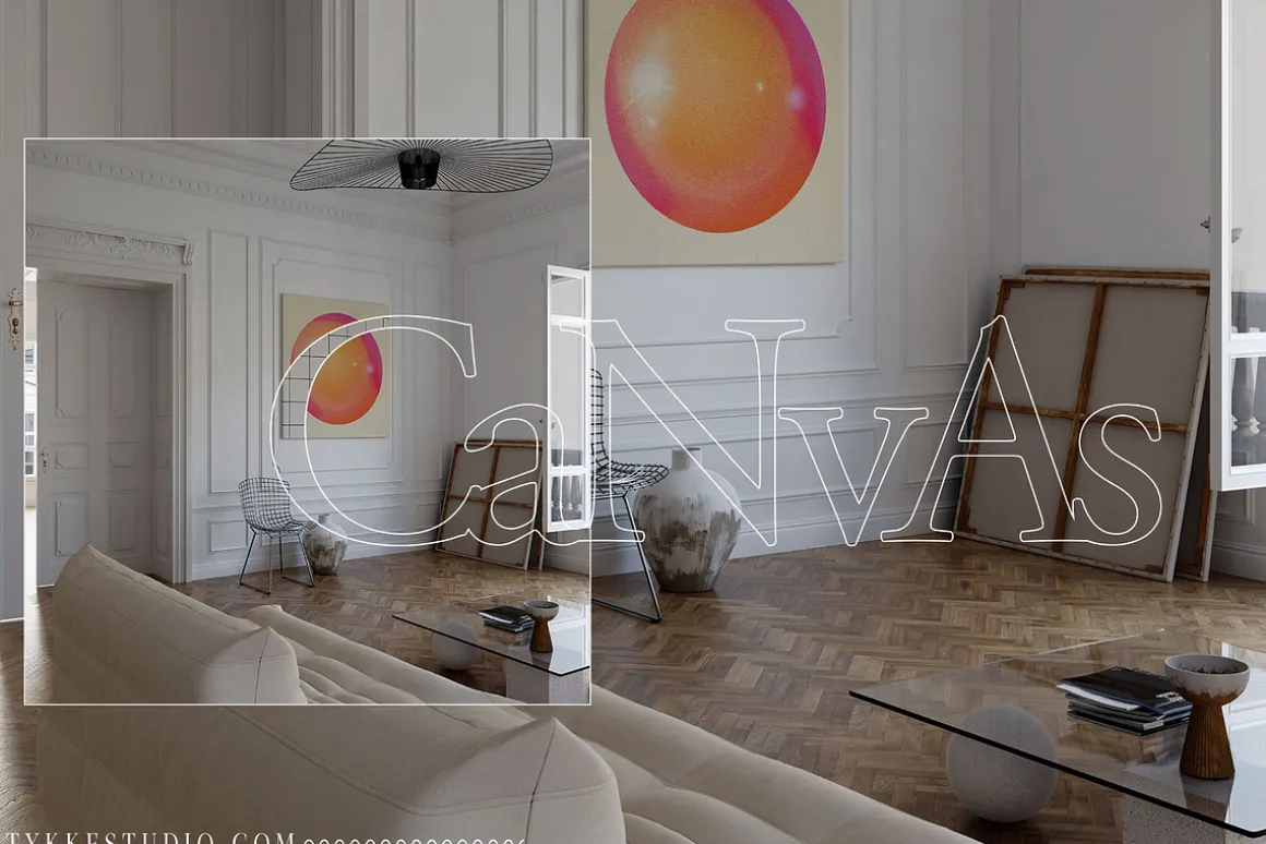 CLARAS ROOM Canvas & Frame Mockup