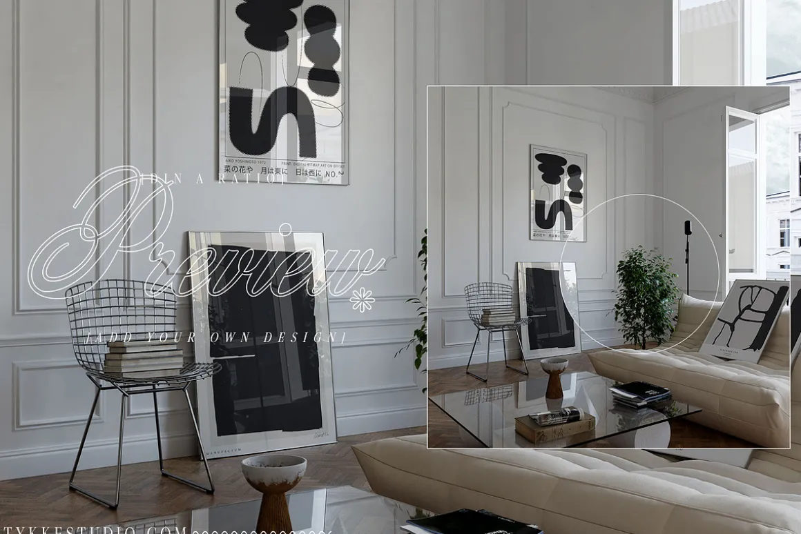 CLARAS ROOM Canvas & Frame Mockup