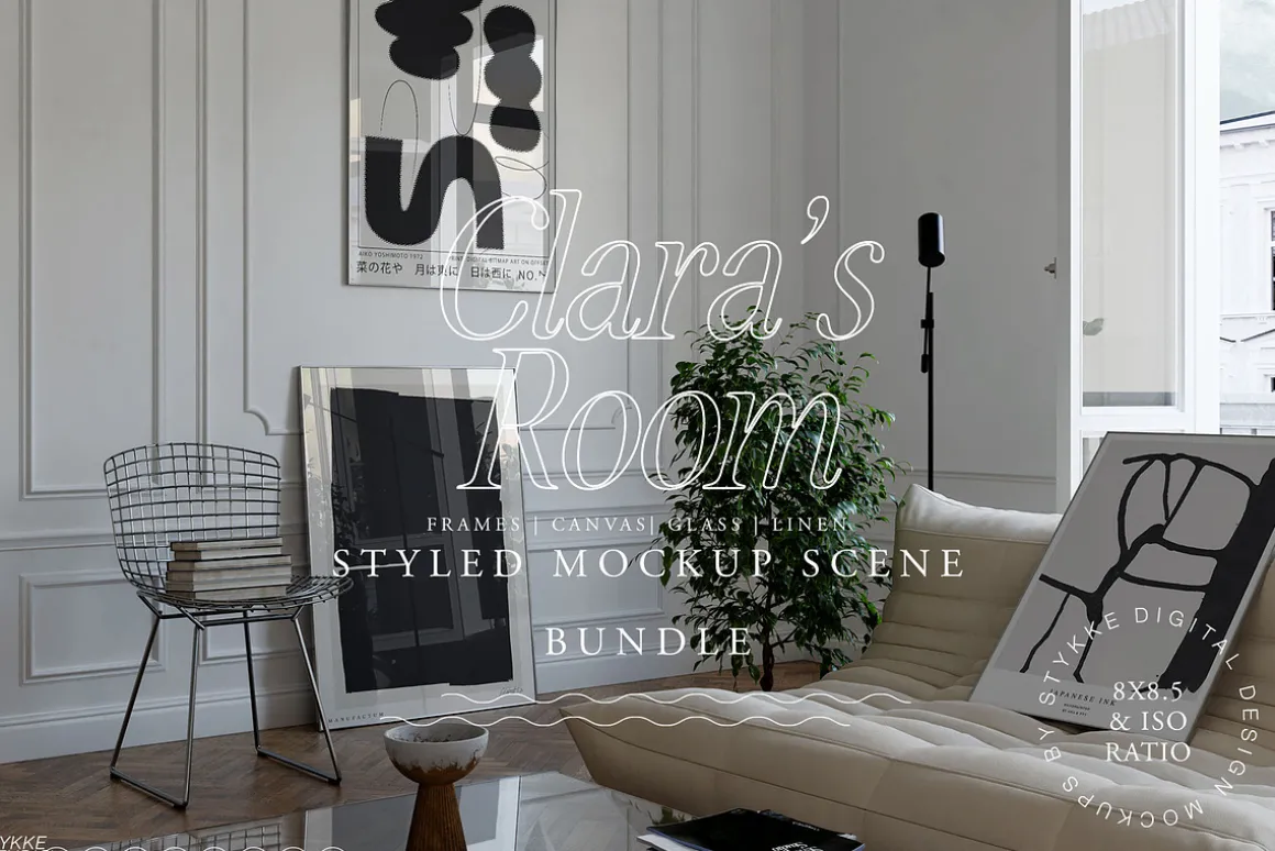 CLARAS ROOM Canvas & Frame Mockup