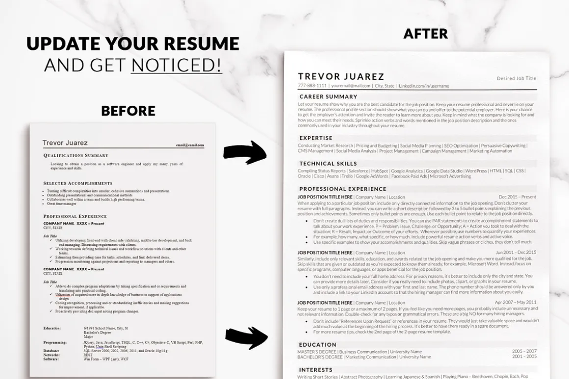 Classic ATS Resume Template Word/Mac