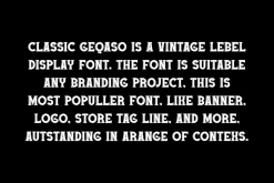 Classic Geqaso - Retro Slab Font